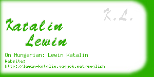 katalin lewin business card